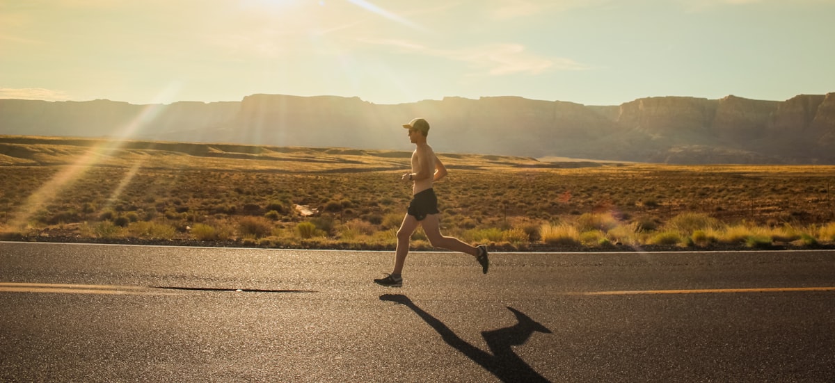 Runner on a long trail during a steady-state endurance workout