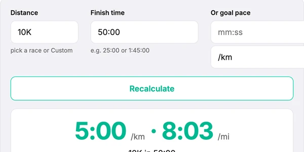 Running Pace Calculator