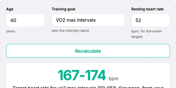 Target Heart Rate Calculator
