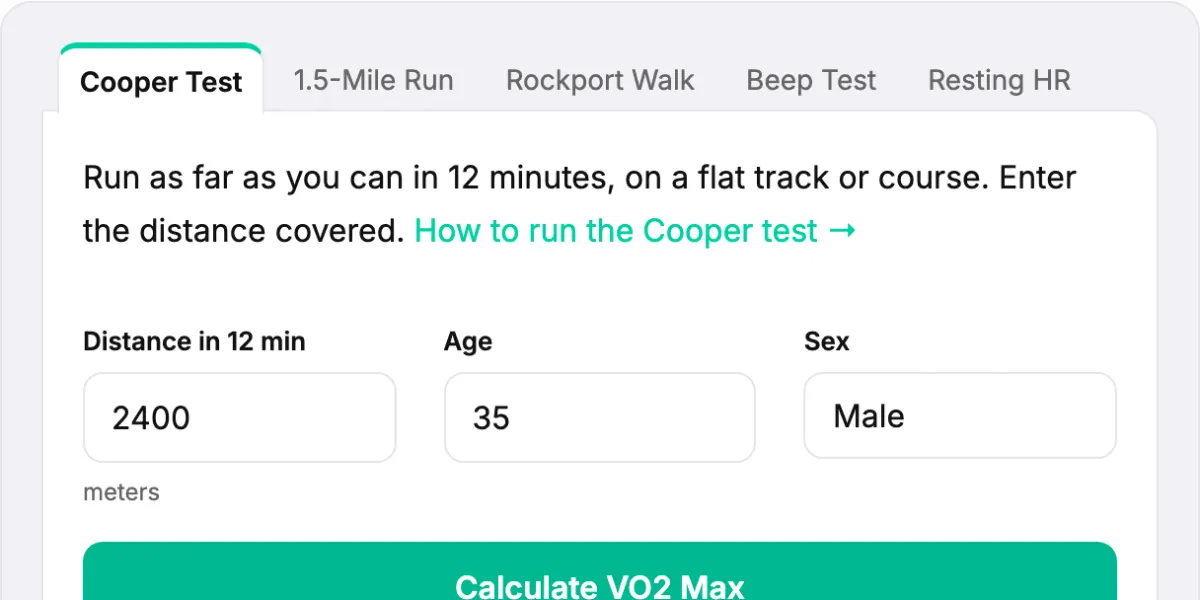 VO2 Max Calculator